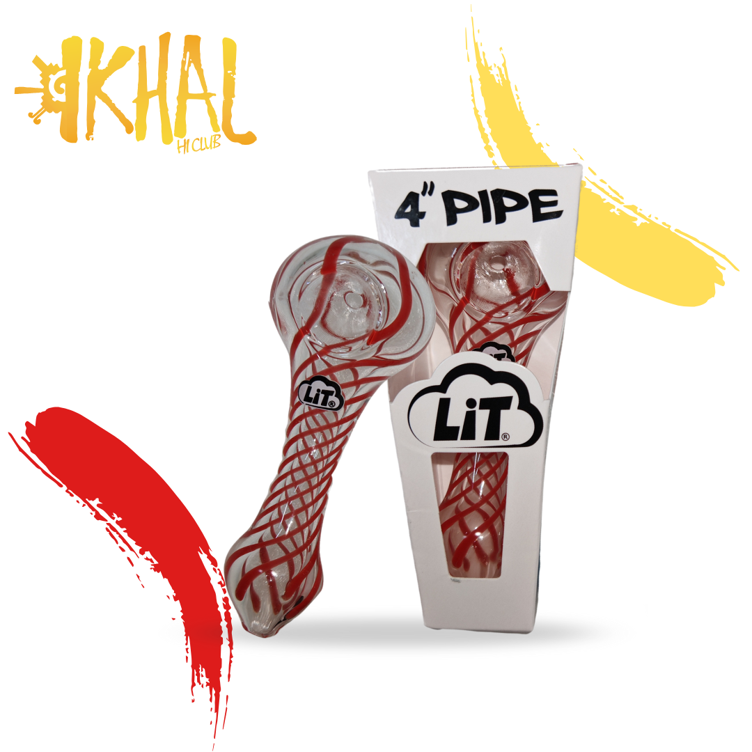 Pipa de vidrio 4" / Lit Pipes