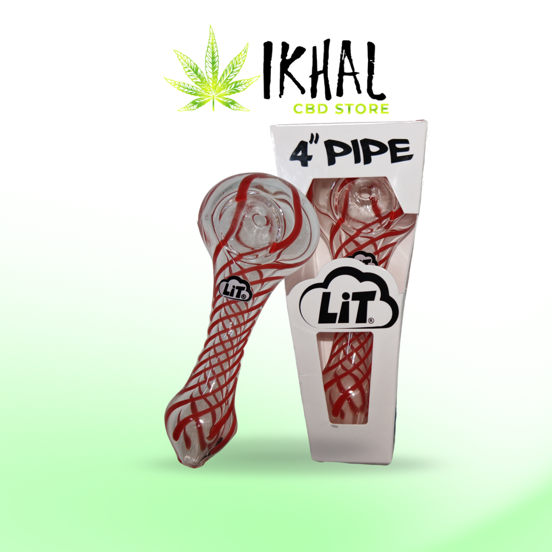 Pipa de vidrio 4" / Lit Pipes